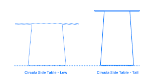 Available in 2 materials and 3 base options. Blu Dot Circula Side Table Tall Dimensions Drawings Dimensions Com
