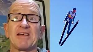 Eddie the Eagle jumping