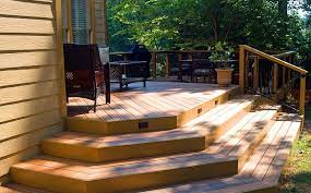 Handrails for outdoor steps,3 step handrail fits 1 to 3 steps mattle wrought iron handrail stair rail with installation kit hand rails for outdoor steps（grey）. Deck Cost Landscaping Network