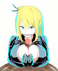 013, nancy lee, ninja slayer, animated, animated gif, third-party edit,  10s, 1girl, angry, bdsm, blonde hair, blue eyes, blush, bodysuit, bondage,  bound, bound wrists, breasts, forced, gag, gagged, large breasts, long hair,