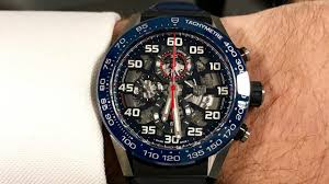 About this item model car2a1n.ft6100 red bull racing special edition black pvd coated stainless steel case on blue leather strap with red stitching Novo Tag Heuer Chega Ao Brasil Carbono Uomo