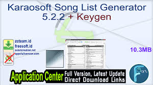 Atleast 512mb ram number of downloads: Karaosoft Song List Generator 5 2 2 Keygen Free Download