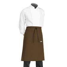 Tablier De Cuisine Demi Chef Marron H 70cm Paiement 100 Securise