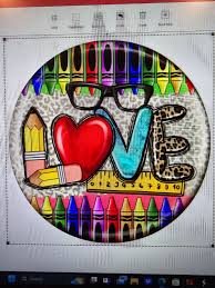 Teacher LOVE Wreath Sign