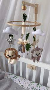 Safari Baby Mobile Personalized Jungle Nursery Decor African Animals Mobile Lion Hanging Mobile Gen In 2021 Baby Boy Room Nursery Jungle Nursery Decor Safari Baby Room