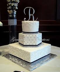 Black And White Wedding Cakes With Bling Black Wedding Cakes With Bling Elegant White Wedding Cake With Black Ribbon Wedding Cake Elegant Bling Square Wedding Cakes Elegant Wedding Cakes