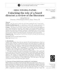 The notice will include a description of how the tenant violated the lease and the nu. Pdf Unlocking The Role Of A Board Director A Review Of The Literature