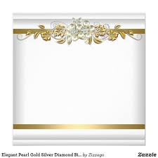 Background Black And Gold Border Design Elegant Pearl Gold Silver Diamond Birthday Party 2 Invitation Zazzle Com In 2020 Silver Invitation Gold Border Design Flower Invitation