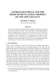 We are a sharing community. Pdf George Khambule And The Book Of Revelation Prophet Of The Open Heaven