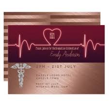 Nurse Graduation Invitation Rose Gold Metallic Invitations Custom Uniqu Graduation Invitations Template Graduation Invitations Graduation Party Invitations