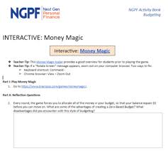 Download the cds answer key 2020 pdf for english, gk, and maths for all. Money Magic Reflection Worksheet Brainpop Educators