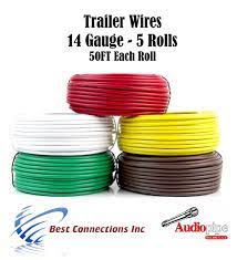 Identify the wires on your vehicle and trailer by function only. 5 Way Trailer Wire Light Cable For Harness Led 50ft Each Roll 14 Gauge 5 Rolls Walmart Com Walmart Com