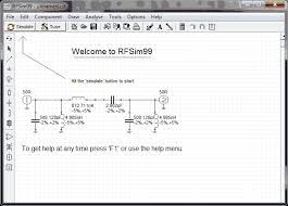 Rfsim99 Download Free Rf Simulation And Design Radio Filters Software Circuit Simulator Radio Simulation