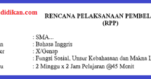 Rpp bahasa inggris sma kelas xii kurikulum 2013 pdf. Rpp Bahasa Inggris Kelas X K13 Semester 2 Tahun 2019