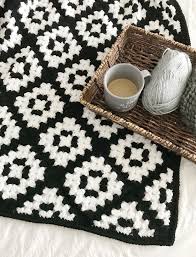 Black And White Crochet Blanket Pattern Crochet Pattern The Mabel Blanket Meghan Makes Do Crochet Square Patterns Crochet Granny Square Blanket Granny Squares Pattern