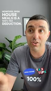 💯 Open House Meal Deduction, Business meals and travel meals are limited  to a 50% tax deduction., However, open house meals are 💯% tax deductible!,  Make sure you’re tracking your open house meals ...