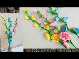 1st, cut a piece of 5mm piink quilling paper. How To Make Paper Rose Home Decoration Easy Paper Flowers Malayalam Youtube Paper Flowers Easy Paper Flowers Paper Roses