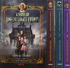 Several picture books, including the dark; A Series Of Unfortunate Events 1 4 Netflix Tie In Box Set Snicket Lemony Helquist Brett 9780062796141 Amazon Com Books