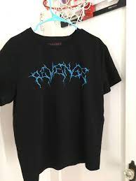 Revenge Revenge Blue Lightning Tee Size M Size M Short Sleeve T Shirts For Sale Grailed Revenge Clothing Mens Tops Menswear