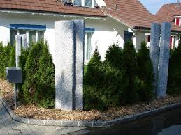 Palisaden Granit Sichtschutzwand Garten Garten Gartenbau