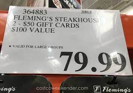 We did not find results for: Fleming S Steakhouse Wine Bar Two 50 Gift Cards For 79 Costco Weekender