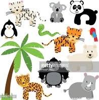 See more ideas about clip art, animals images, zoo animals. Vector Collection Of Cute Zoo Jungle Or Wild Animals Clipart Images