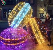 Outdoor Decoration Christmas Large Display LED 3D Candy Motif Lights