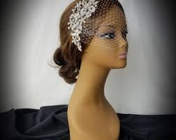 LARGE RHINESTONE BRIDAL Headpiece, With or Without Birdcage Veil,  Rhinestone Flower Bridal Headpiece, Style Name