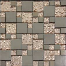 Hexagon polished marble/gold metal floor and wall mosaic tile (0.820 sq. Copper Glass And Porcelain Square Mosaic Tile Designs Plated Ceramic Wall Tiles Wall Kitchen Backsplash Gft015