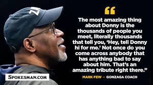 Many people on social media are echoing coach mark few's disappointment, with current and former. Donny Daniels Leaving Gonzaga Dialing Back After Four Decades In Coaching The Spokesman Review