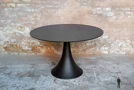 Maybe you would like to learn more about one of these? Table Ronde Vintage Noir Pied Tulipe Metal Plateau En Verre