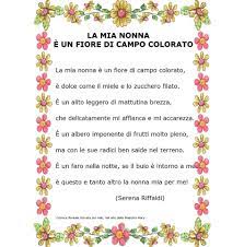 La Mia Nonna E Un Fiore Di Campo Colorato Filastrocche Nonni Festa Dei Nonni