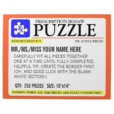 Doc format and will open up in all versions of microsoft word (including office 365). Funny Prescription Label Funny Puzzles Prescription Labels