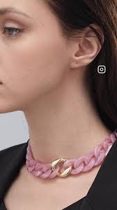 #statementkette #rosacollier #rosakette #gliederkette #newaccessories