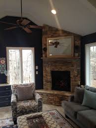 After Photo Sherwin Williams Duration Matte Naval 6244 On Walls And Promar 400 6238 Icicle On Ceiling Residential House Great Rooms Home