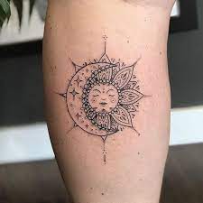 Sun And Moon Mandala Tattoo Design Tattoos Sun Tattoos Moon Tattoo Designs