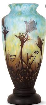 Daum Vase Art Nouveau Art Glass Vase Glass Art Sculpture Glass Art