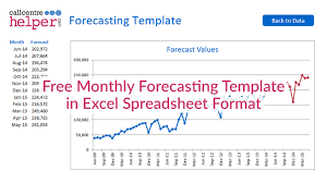 The list of weekend markers indicates which days will be. Monthly Forecasting Excel Spreadsheet Template