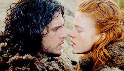 The jon snow hair is aptly luscious. Jon Snow And Ygritte Juego De Tronos Game Of Thrones Gif On Gifer By Adorath