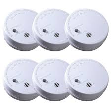 Smoke detectors may be either battery powered or wired directly into a home's electrical system. Kidde Code One Battery Operated Smoke Detector With Ionization Sensor 6 Pack 21008057 The Home Depot