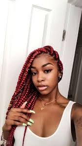 Red hair is very clearly one of the biggest summer beauty trends. Black Girl Hair Braids And Red Hair Image 6908338 On Favim Com