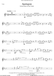 Try our unlimited sheet music subscription plan for free. Onerepublic Apologize Sheet Music For Violin Solo Pdf