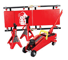 Torin Big Red Hydraulic Trolley Floor Jack Combo With 2 Jack Stands And Rolling Creeper 2 Ton Capacity Jack Stands Floor Jack Trailer Accessories