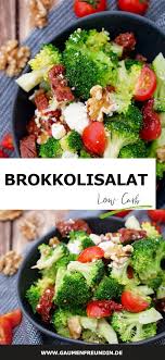Low Carb Brokkolisalat Mit Getrockneten Tomaten Und Walnussen Rezept Brokkoli Salate Brokkolisalat Brokkoli