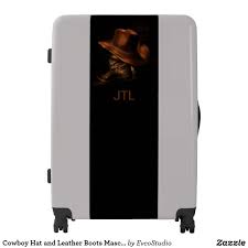 Cowboy Hat And Leather Boots Masculine Monogram Cowboy Hats Leather Boots Leather Luggage