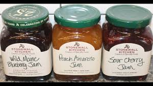 Stonewall kitchen all natural jam collection #influenstereats these are the best jams for our family. Stonewall Kitchen Jam Wild Maine Blueberry Peach Amaretto And Sour Cherry Review Youtube