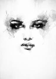 Beautiful Woman Black And White Drawing Beautiful Woman Face Watercolor Illustration Wall Mural Pixers We Live To Change In 2020 Watercolor Art Face Watercolor Face Watercolor Woman Face