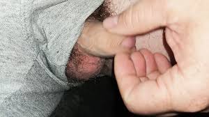 Playing with Cock and Balls Hanging out of Pants in Public: Gay Amateur  Amateur Porn