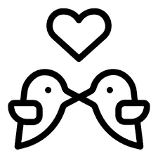 Birds Free Icon Kiss Couple Wedding Heart Love Love Birds Animals Wild Life Birds Bird Mini Drawings Cute Easy Drawings Easy Drawings