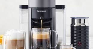 Nespresso Evoluo Deluxe By De Longhi With Aeroccino3 Frother Titan Sur La Table In 2020 Nespresso Coffee Maker With Grinder De Longhi
